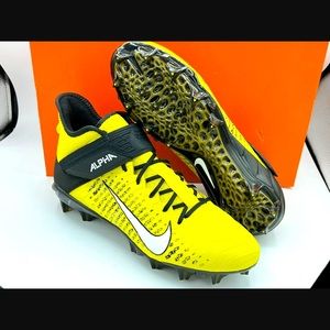 Nike Alpha Menace Pro 2 Mid Yellow Football Cleats AQ3209-701 Men's Size 12.5NEW